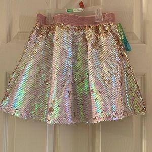 365 KIDS from Garanimals girls Sequin Mesh lined Skirt; size: 8